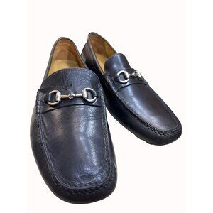 Cole Haan men’s black leather buckle slip loafer shoe 10.5M SKU 5554